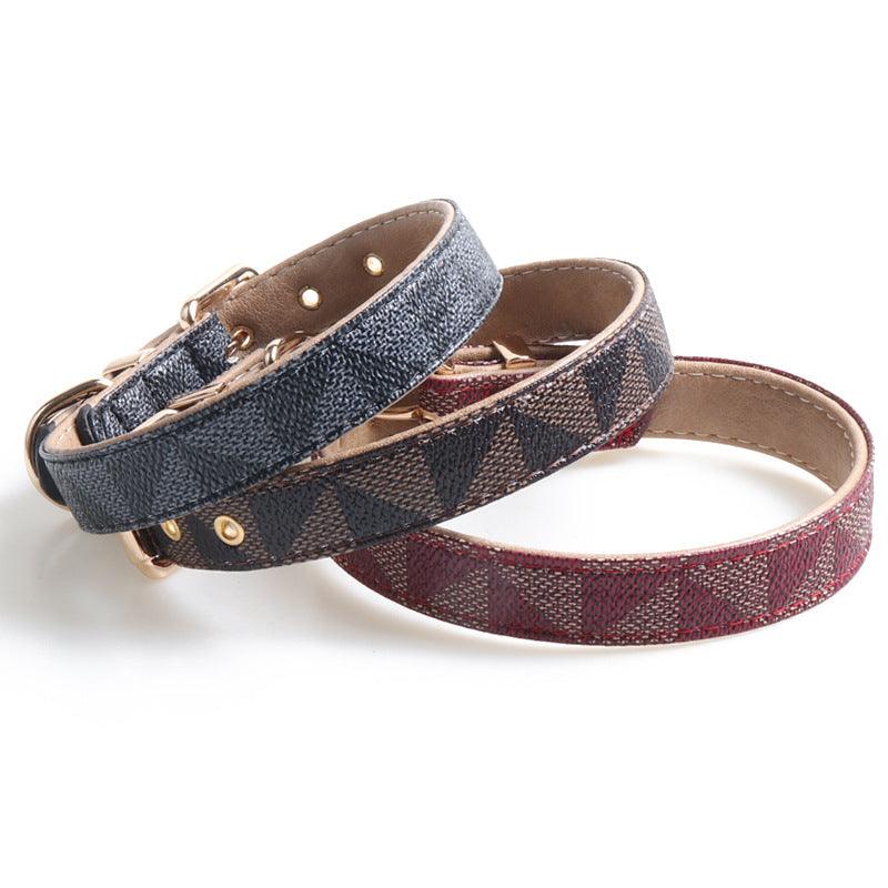 Desmond Collection Faux Leather Dog Collar-0
