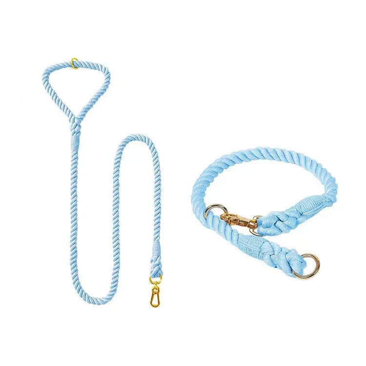 Prescott Collection Blumond  Rope Leash and Collar Set-0
