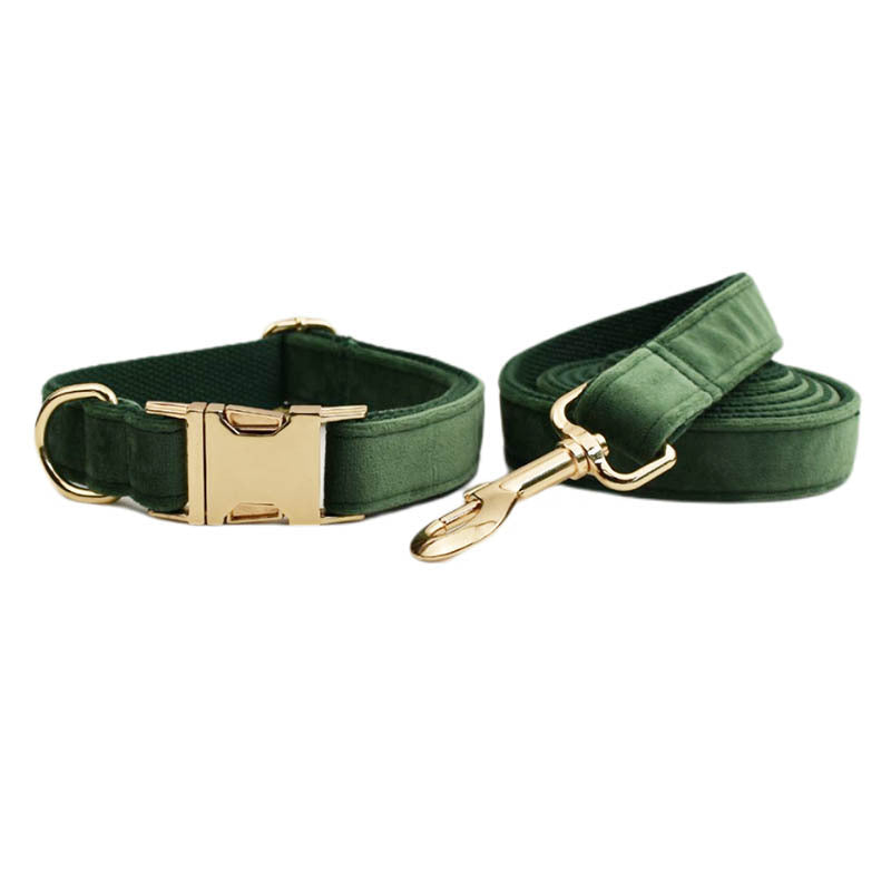 Cypress Collection Velvet Collar and Leash Set-0